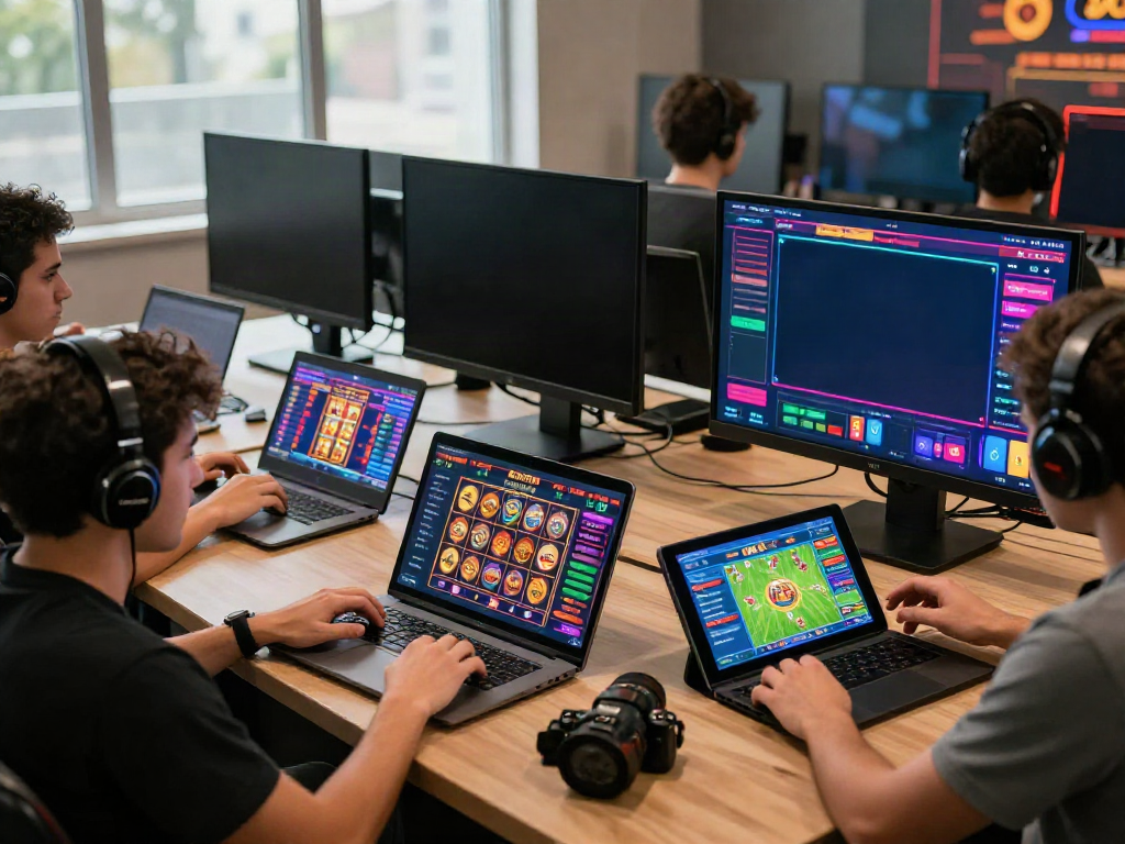 Players enjoying diverse games at Man88's vibrant online gaming platform, showcasing live sports betting and casino action.