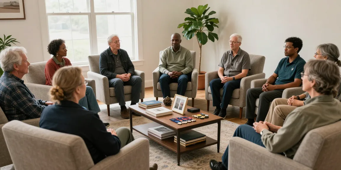 Veterans For Healing community therapy session fostering support and connection.